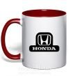 Чашка з кольоровою ручкою Лого Honda Червоний фото