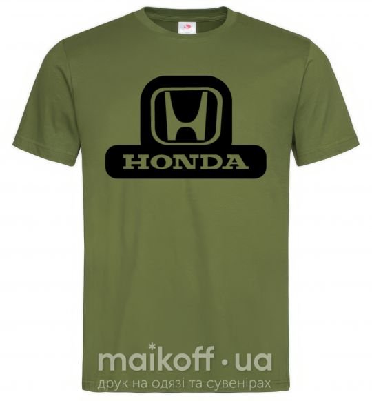 Чоловіча футболка Лого Honda Оливковий фото