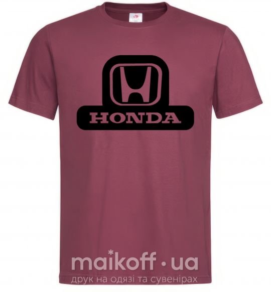 Чоловіча футболка Лого Honda Бордовий фото