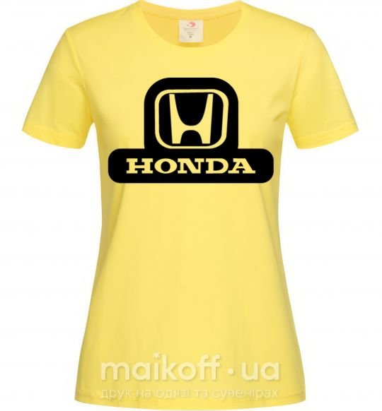 Женская футболка Лого Honda Лимонный фото