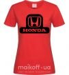 Женская футболка Лого Honda Красный фото