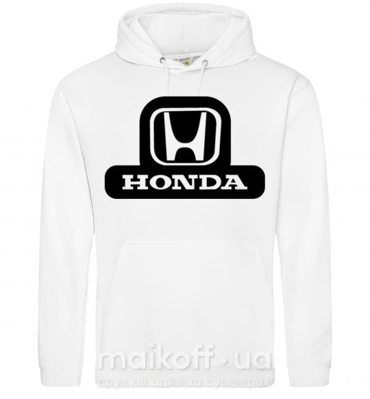 Чоловіча толстовка (худі) Лого Honda Білий фото