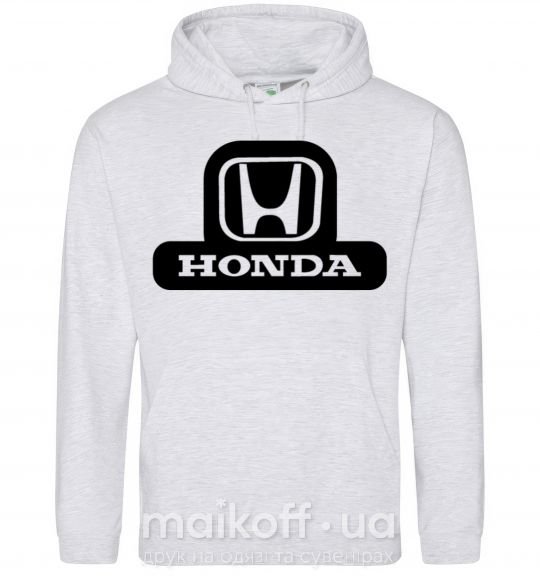 Мужская толстовка (худи) Лого Honda Серый меланж фото