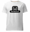 Мужская премиум футболка Лого Honda Белый фото