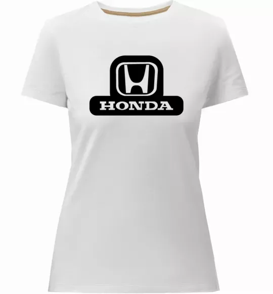 Женская премиум футболка Лого Honda Белый фото