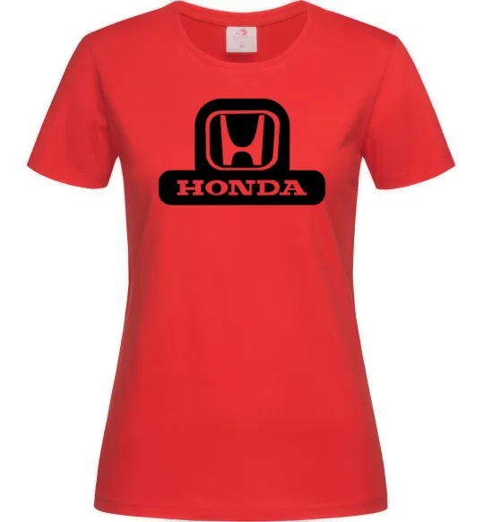 Женская футболка Лого Honda Красный фото