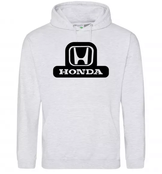 Женская толстовка (худи) Лого Honda Серый меланж фото