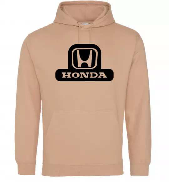 Женская толстовка (худи) Лого Honda Песочный фото