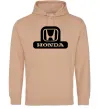 Женская толстовка (худи) Лого Honda Песочный фото