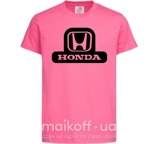 Дитяча футболка Лого Honda Яскраво-рожевий фото