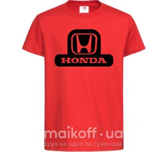 Детская футболка Лого Honda Красный фото