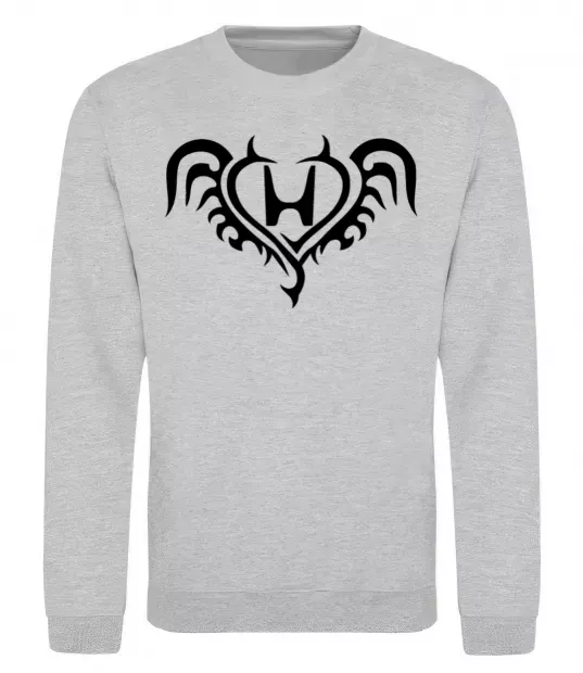 Свитшот Honda devil Серый меланж фото