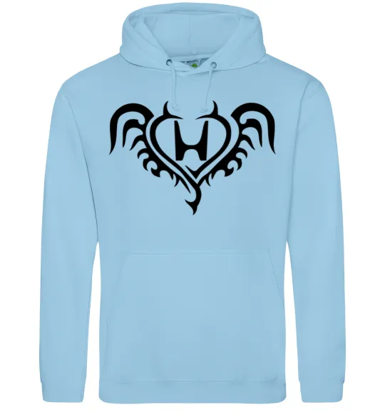 Мужская толстовка (худи) Honda devil Голубой фото