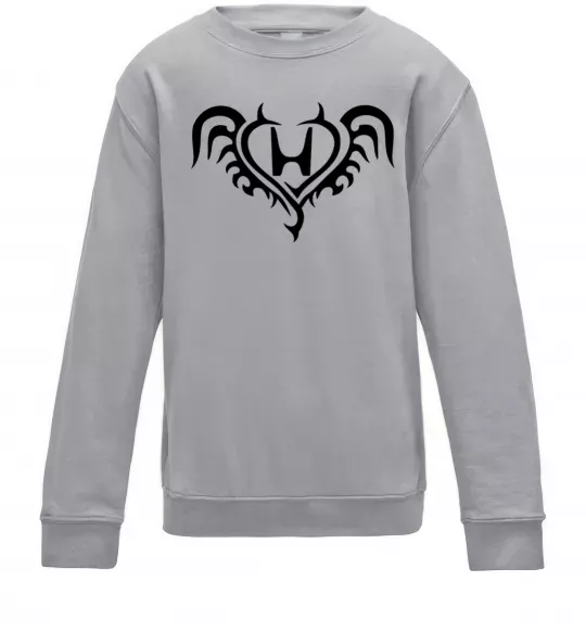 Детский Свитшот Honda devil Серый меланж фото