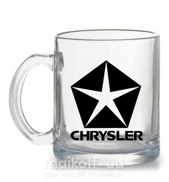 Чашка скляна Logo Chrysler Прозорий фото