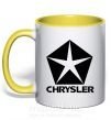 Чашка с цветной ручкой Logo Chrysler Солнечно желтый фото