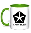 Чашка с цветной ручкой Logo Chrysler Зеленый фото