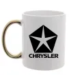 Чашка с цветной ручкой Logo Chrysler Золото фото