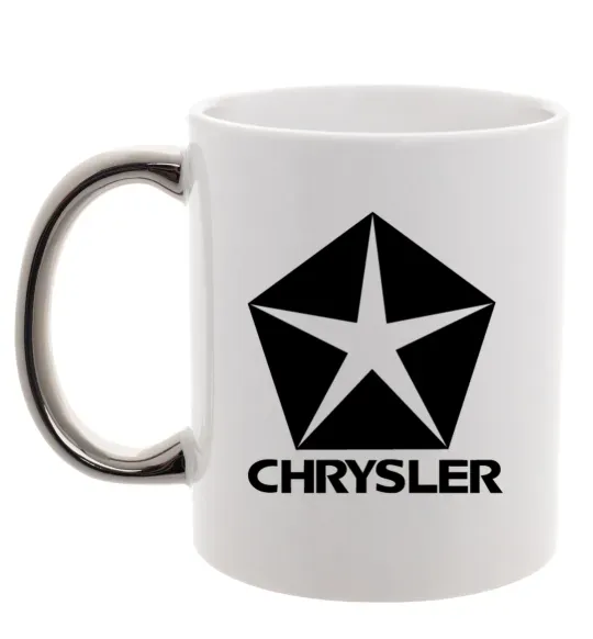 Чашка с цветной ручкой Logo Chrysler Серебро фото