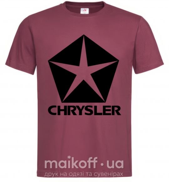 Чоловіча футболка Logo Chrysler Бордовий фото