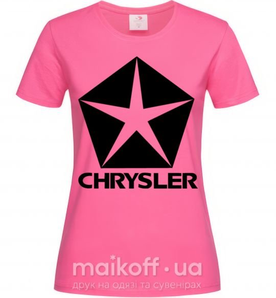 Женская футболка Logo Chrysler Ярко-розовый фото