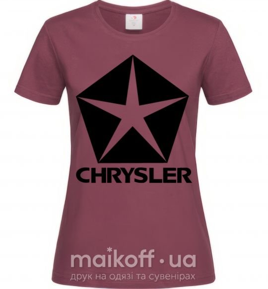 Женская футболка Logo Chrysler Бордовый фото