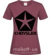 Жіноча футболка Logo Chrysler Бордовий фото