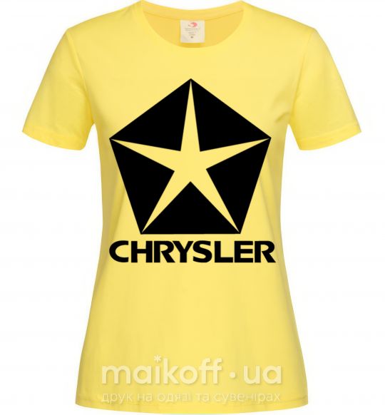 Женская футболка Logo Chrysler Лимонный фото