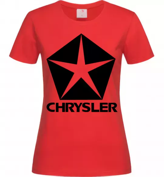 Женская футболка Logo Chrysler Красный фото