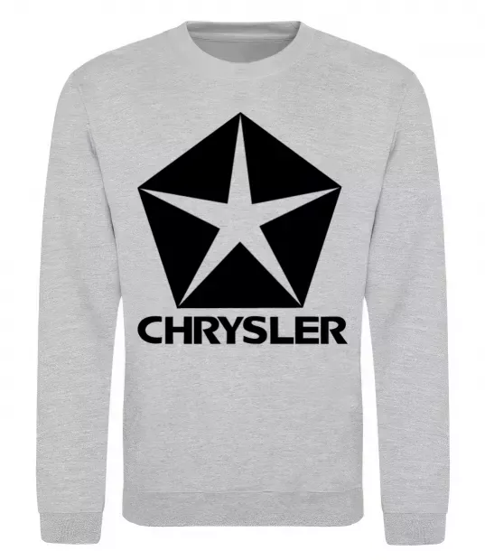 Свитшот Logo Chrysler Серый меланж фото