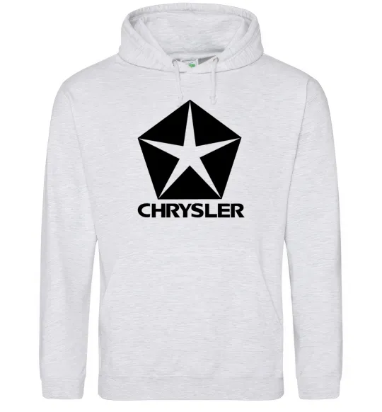 Женская толстовка (худи) Logo Chrysler Серый меланж фото