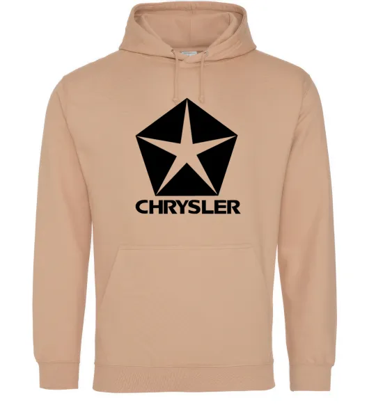 Женская толстовка (худи) Logo Chrysler Песочный фото