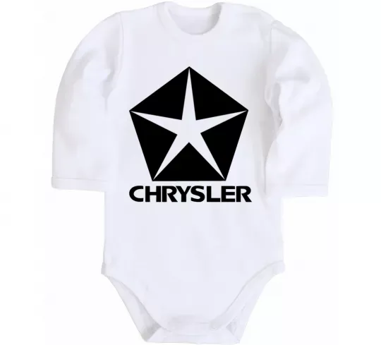 Детский боди Logo Chrysler Белый фото