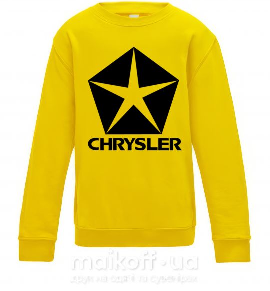 Детский Свитшот Logo Chrysler Солнечно желтый фото