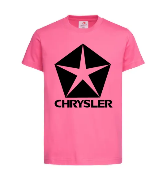 Детская футболка Logo Chrysler Ярко-розовый фото