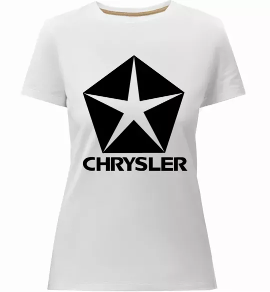 Женская премиум футболка Logo Chrysler Белый фото