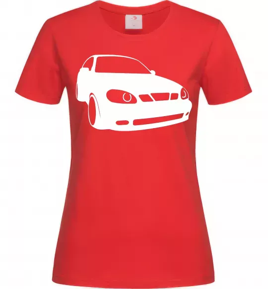 Женская футболка Lanos car Красный фото