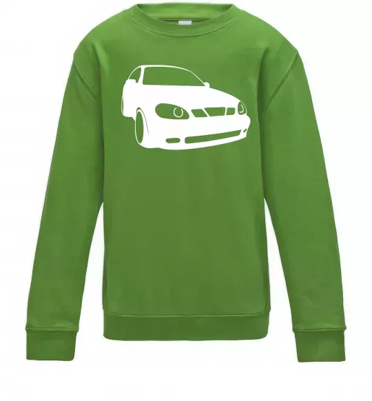 Дитячий світшот Lanos car Лаймовий фото