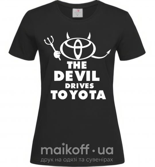 Женская футболка The devil drives toyota Черный фото