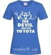 Жіноча футболка The devil drives toyota Яскраво-синій фото