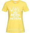 Женская футболка The devil drives toyota Лимонный фото