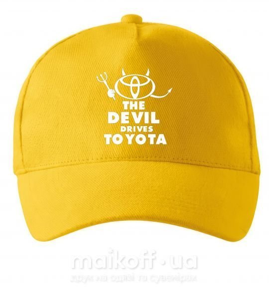 Кепка The devil drives toyota Сонячно жовтий фото