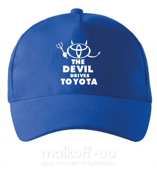 Кепка The devil drives toyota Яскраво-синій фото