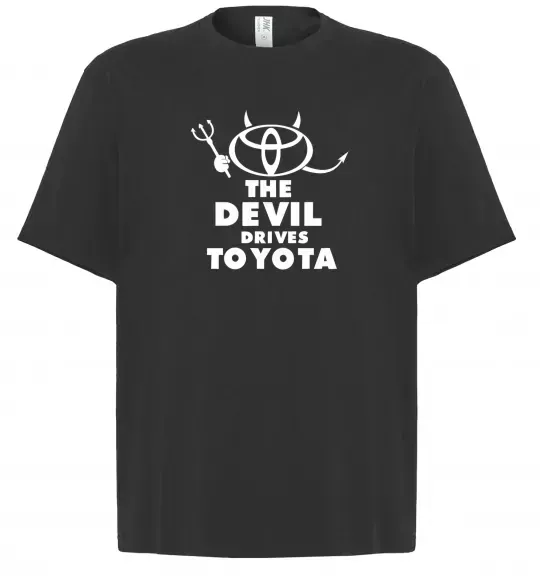 Футболка Оверсайз The devil drives toyota Черный фото
