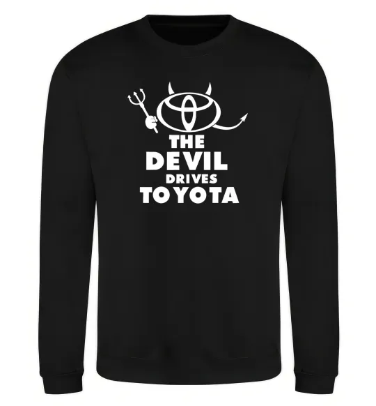 Свитшот The devil drives toyota Черный фото