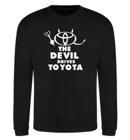 Свитшот The devil drives toyota Черный фото