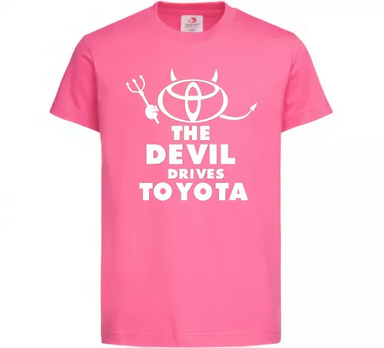 Детская футболка The devil drives toyota Ярко-розовый фото