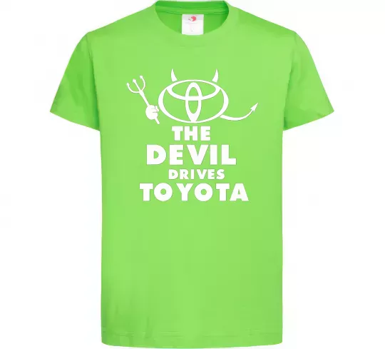 Детская футболка The devil drives toyota Лаймовый фото