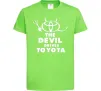 Детская футболка The devil drives toyota Лаймовый фото