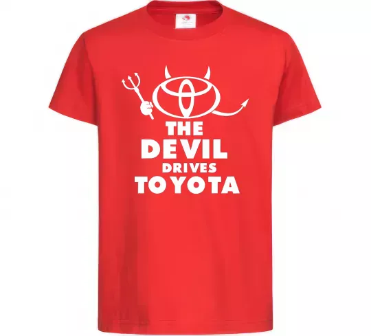 Детская футболка The devil drives toyota Красный фото